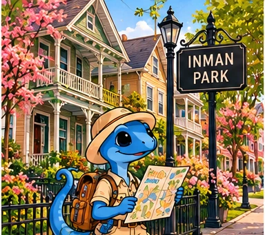 Scout exploring Inman Park